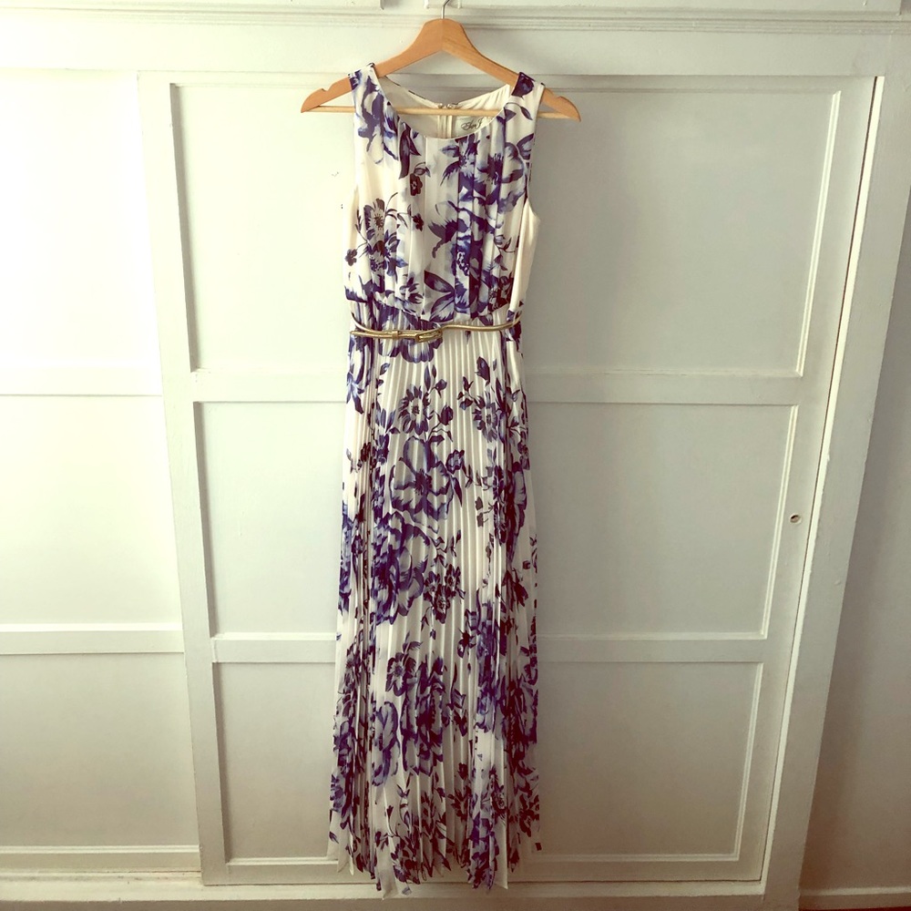 Eliza J. Blue & White Floral Dress